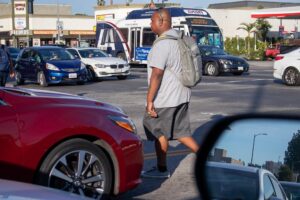 Los Angeles, CA – Injury Pedestrian Crash at Normandie Ave & W Gage Ave