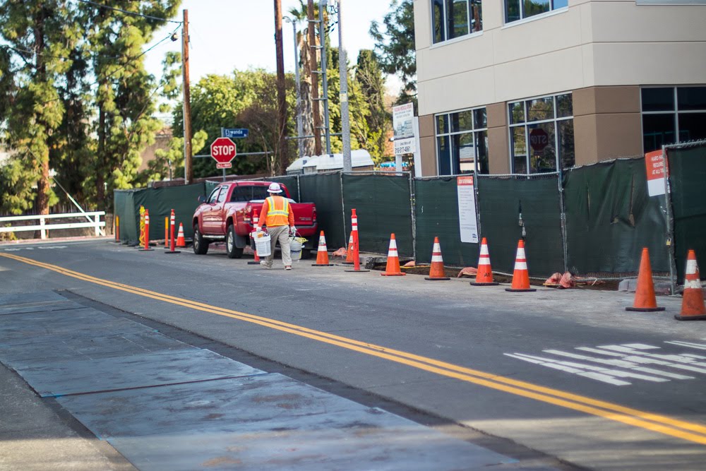 Man Falls Into Hole at Construction Site in North Hollywood, CA